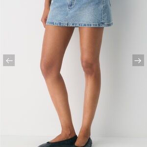 Aritzia Denim Forum Light Blue Mini Skirt